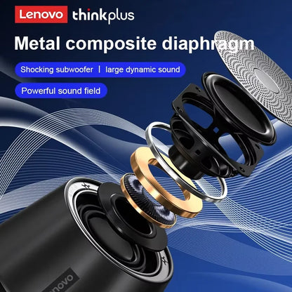 Choice Lenovo K3 Pro True Wireless Bluetooth Speaker HIFI Sound Stereo Camp Soundbox Ultra-long Battery Life Music Loudspeaker