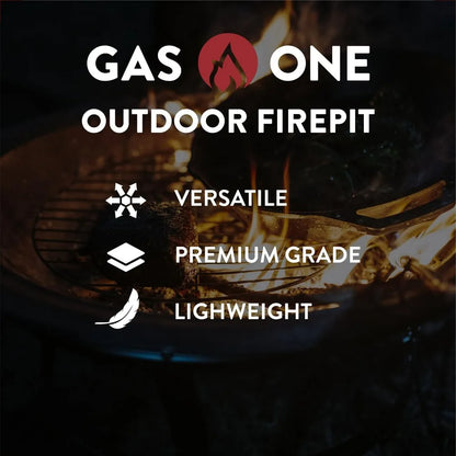 Gas One 22 in Outdoor Wood Burning Fire Pit with Mesh Lid