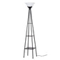 Metal Etagere Floor Lamp Charcoal Finish