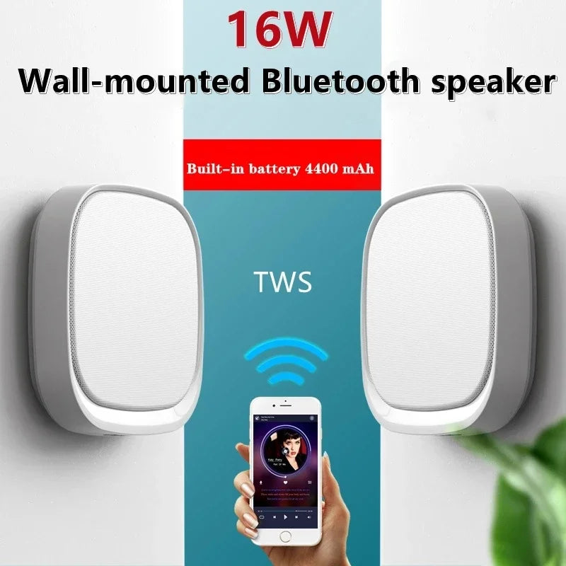 Shop Wall-mounted Bluetooth Speaker TWS Interconnection Built in