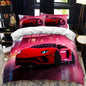 Luxury New 3D Print Sports Car Supercar Bedding Set