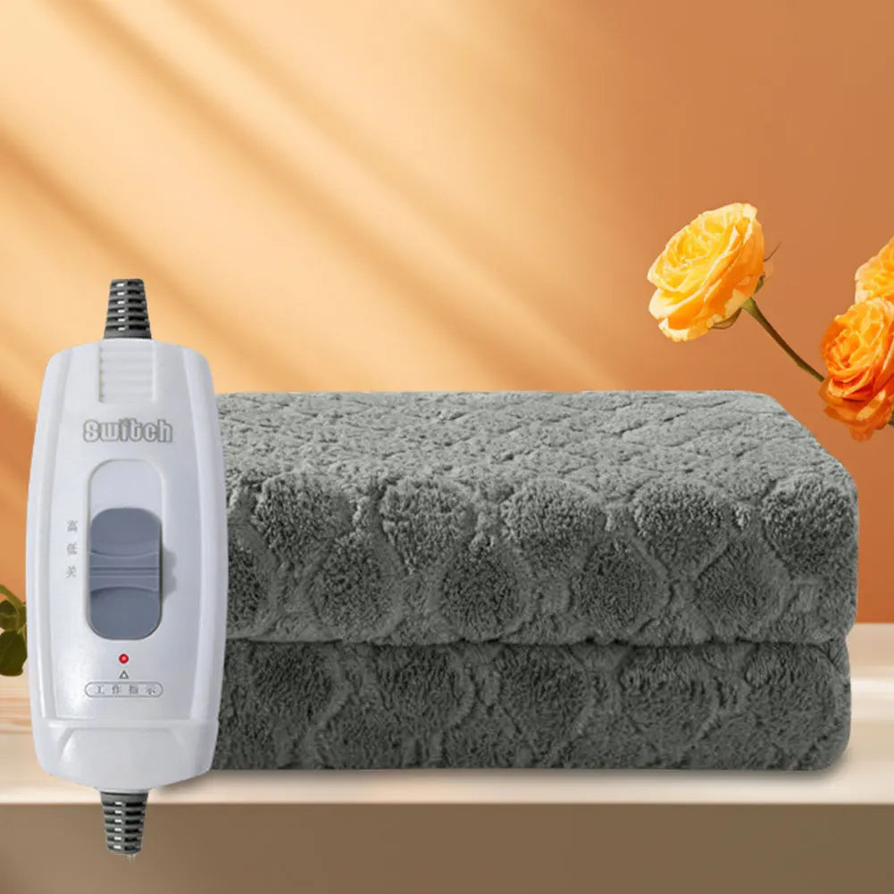Plush Electric Blanket Double Single Velvet Intelligent Blanket Portable Grey