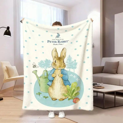 Peter Rabbit Cartoon Throw Blanket, Soft Cozy