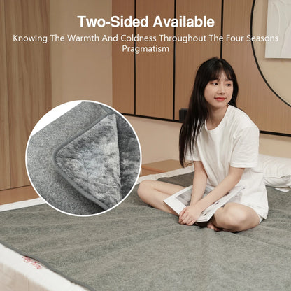 USB Electric Heating Blanket Overheat Protection Plush Winter Warm-up Adjustable Temperature