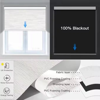 Customized Color & Size Waterproof 100%Blackout Fabric Smart Motorized Remote Control