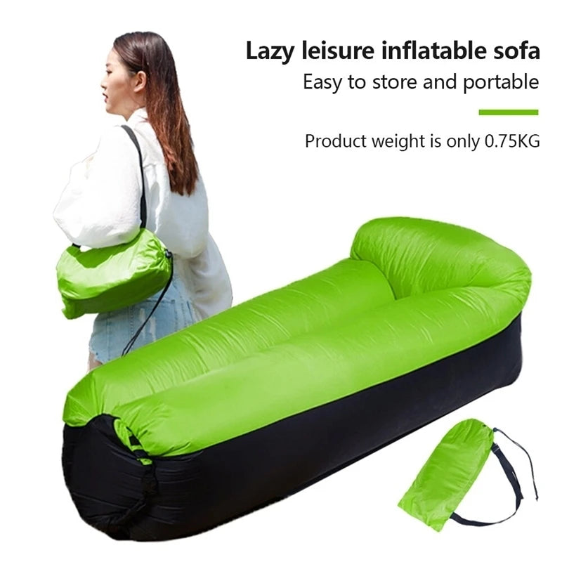 Portable Camping Lazy Inflatable Sofa Air Cushion PVC Lounger