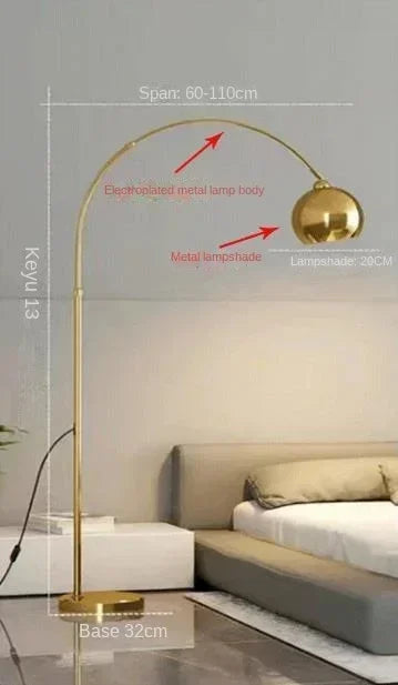 Danish Designer Fishing Floor Lamp Italian Light Luxury Living Room