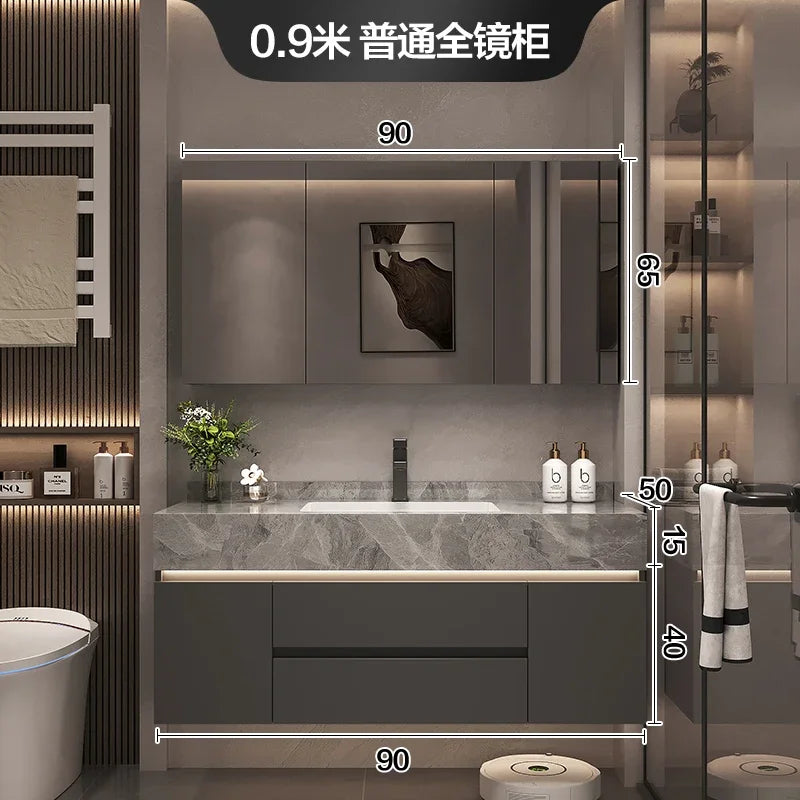 Paper Drawers Bathroom Cabinet Organizer Storage Mirror Accessories