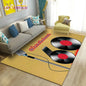 3D Classical Music Vintage Vinyl Record Area Rug, Carpet Rug for Living Room
