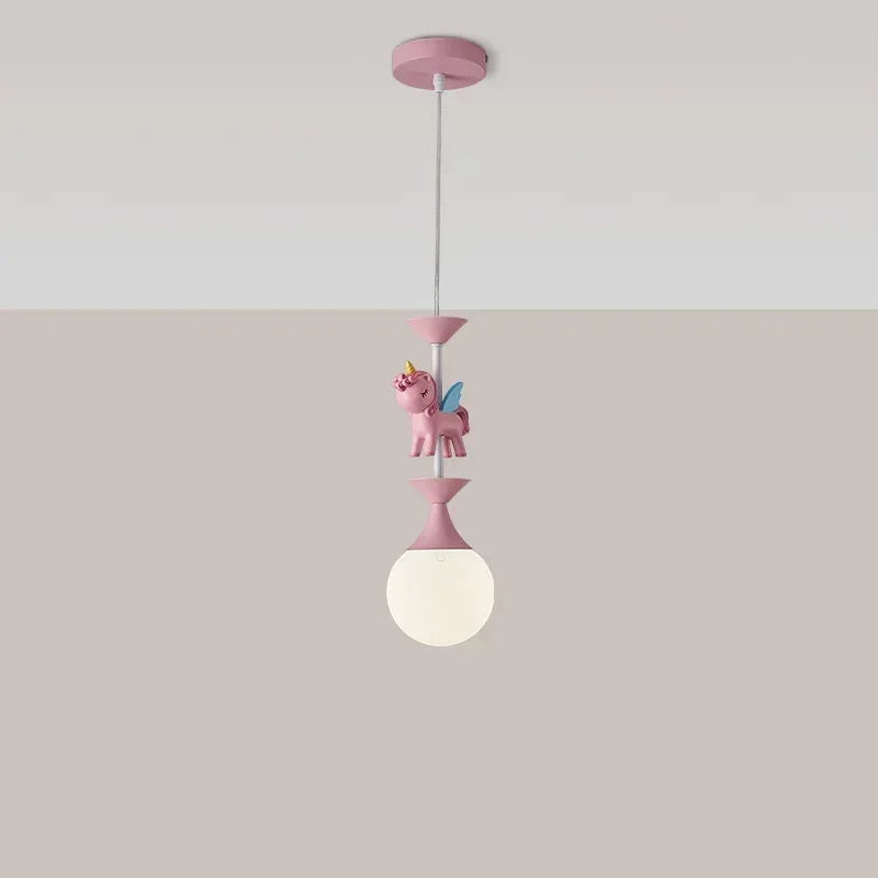 Children's room pendant princess bed cartoon boy girl Nordic creative Pegasus baby lamp