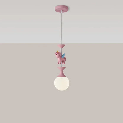 Children's room pendant princess bed cartoon boy girl Nordic creative Pegasus baby lamp
