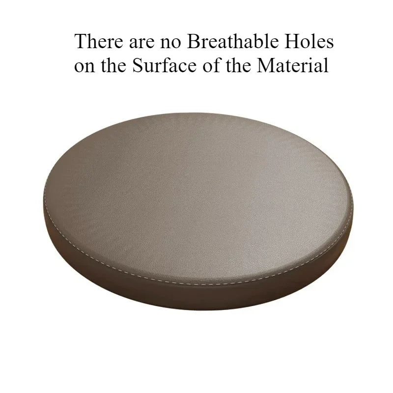 Premium Memory Foam Round Cushion PU Leather