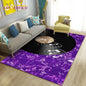 3D Classical Music Vintage Vinyl Record Area Rug, Carpet Rug for Living Room
