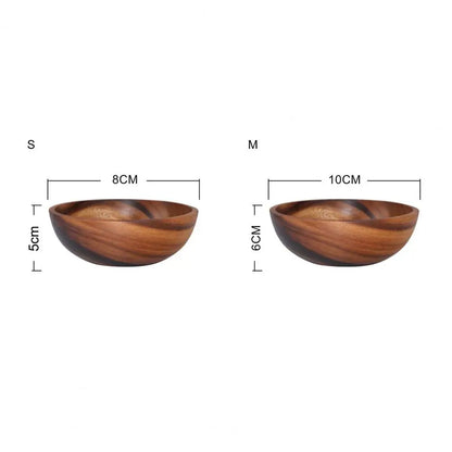 Salad Bowl Japanese Practical Wooden Soup Bowl