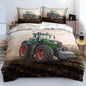 3D Printing Tractor Bedding Set Boys Tractors Duvet Cover Set with Pillowcase