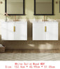 60" Vintage Bathroom Vanity Set with Separate Ceramic Sink, 3 Holes Single Sink