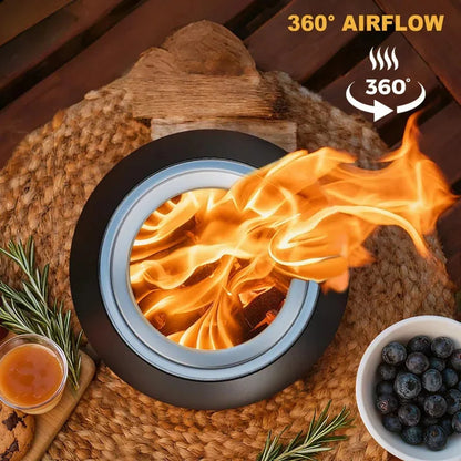 Smokeless Fire Pit for Camping, Outdoor & Patio, Stainless Steel
