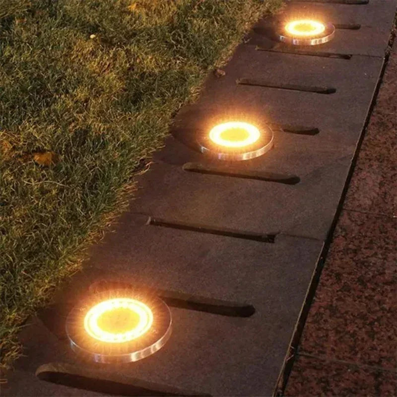 1/4/8Pcs Solar Lights Outdoor 8/20LEDs Disk Underground Lamp