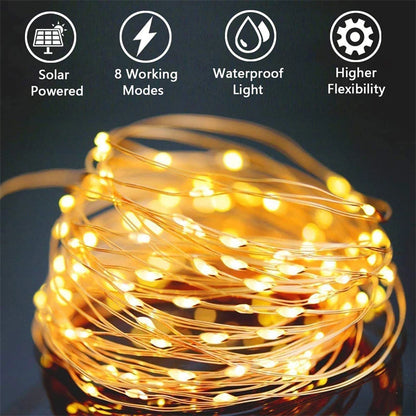 LED Solar Light Outdoor Garden Fairy String Light Led Twinkle