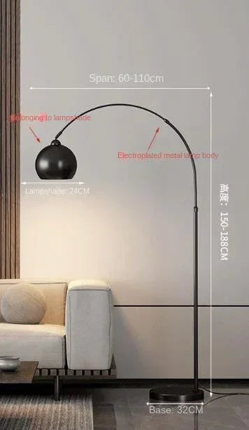 Danish Designer Fishing Floor Lamp Italian Light Luxury Living Room