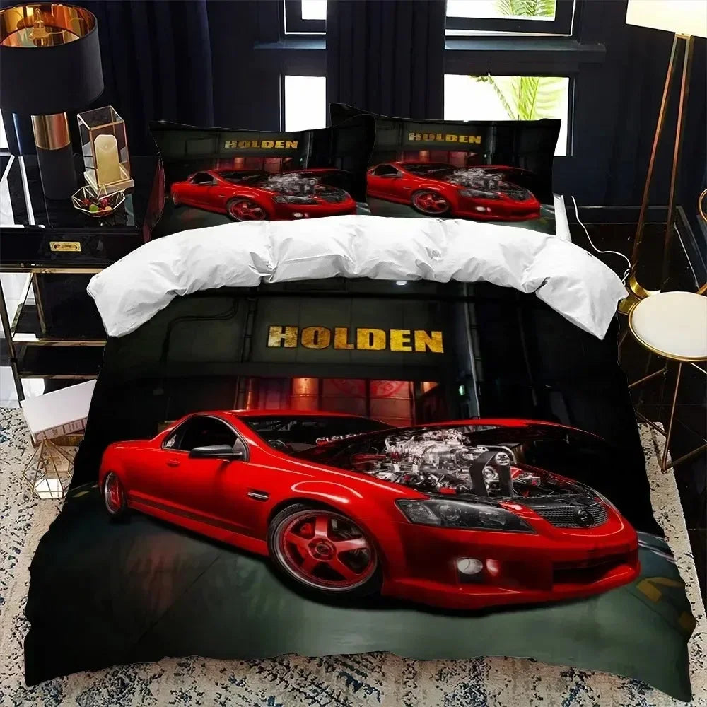 Luxury New 3D Print Sports Car Supercar Bedding Set