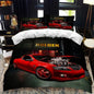Luxury New 3D Print Sports Car Supercar Bedding Set