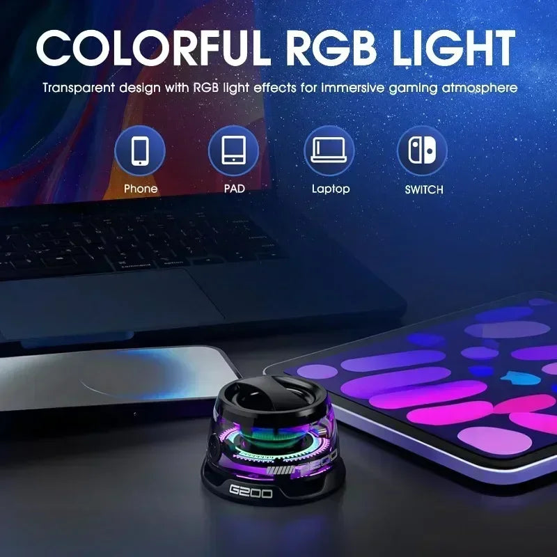 G200 Portable Bluetooth Speaker: Bluetooth 5.3 + RGB Ambient Light, long battery life and Magnetic Phone Stand Function