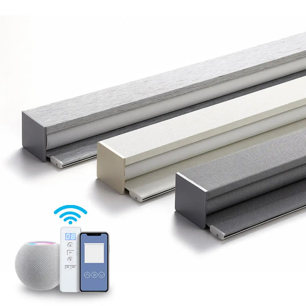 Polyester Wireless Zigbee Electric Automatic Smart Window Shade Motorized Roller Blind
