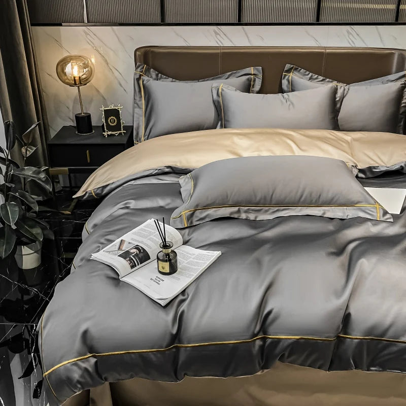 Embroidery Hotel Quality Bedding Set Luxury 800TC Egyptian Cotton