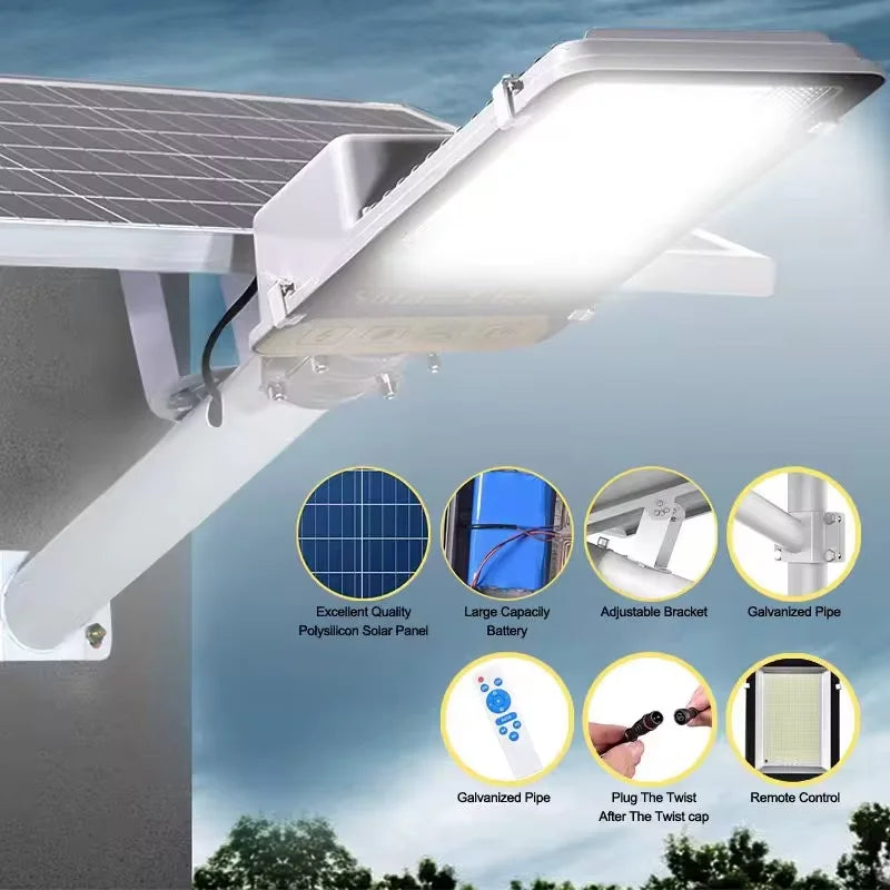 Aluminum 8000mah High Power Solar Light Outdoor Street Light or Garage wall lamp