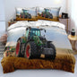 3D Printing Tractor Bedding Set Boys Tractors Duvet Cover Set with Pillowcase