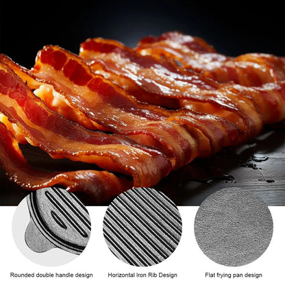 11 X 6.3in Cast Iron Griddle Pan Oval, Reversible Pan for Indoor & Outdoor Cooking