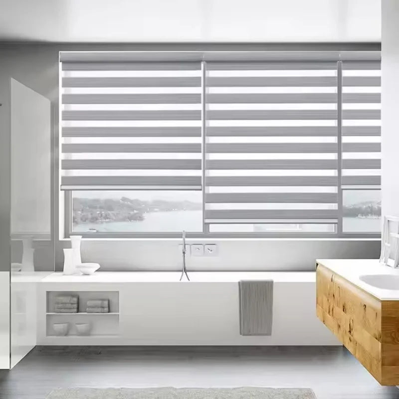 2025Customizable Blinds Polyester Fabric Horizontal Wi-Fi Control Wireles