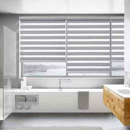 2025Customizable Blinds Polyester Fabric Horizontal Wi-Fi Control Wireles