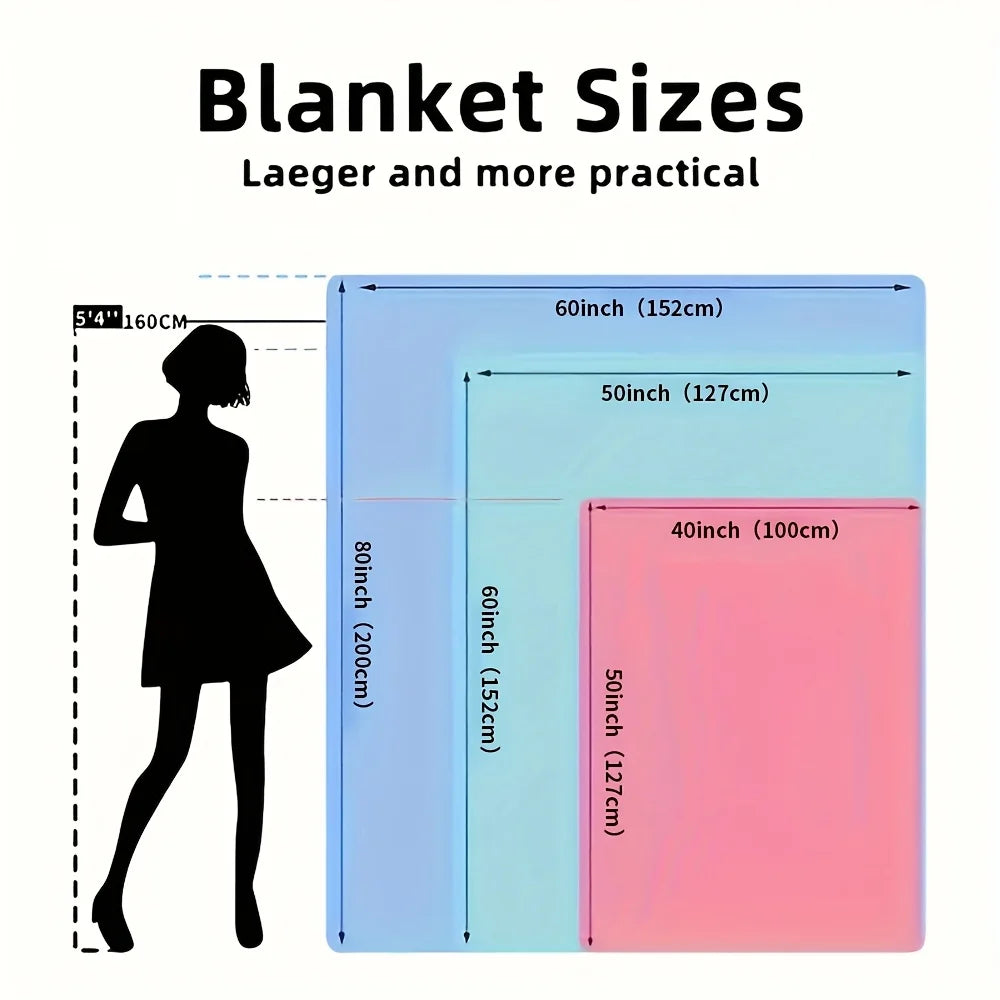 Classic Rabbit and Fruit Pattern Fleece Blanket