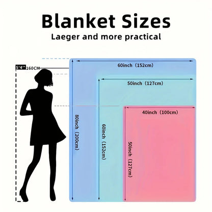 Classic Rabbit and Fruit Pattern Fleece Blanket