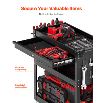 VEVOR 4-Tier Rolling Tool Cart on Wheels