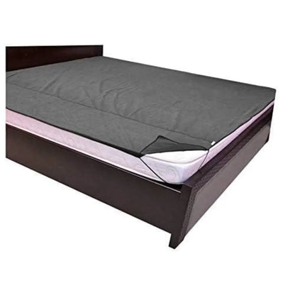 Waterproof Plastic Sheet Double Bed Full Size Mattress Protector 72 x 72 Inches Set of 2 Grey Ideal for Bedrooms