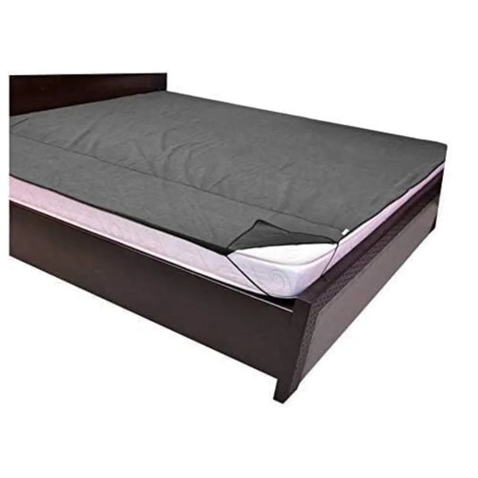 Waterproof Plastic Sheet Double Bed Full Size Mattress Protector 72 x 72 Inches Set of 2 Grey Ideal for Bedrooms