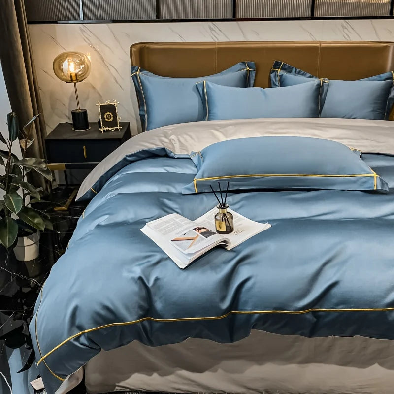 Embroidery Hotel Quality Bedding Set Luxury 800TC Egyptian Cotton