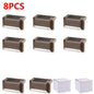 Warm White LED Solar Step Lamp Path Lights Waterproof Balcony, Patio Stair, Fence Light.