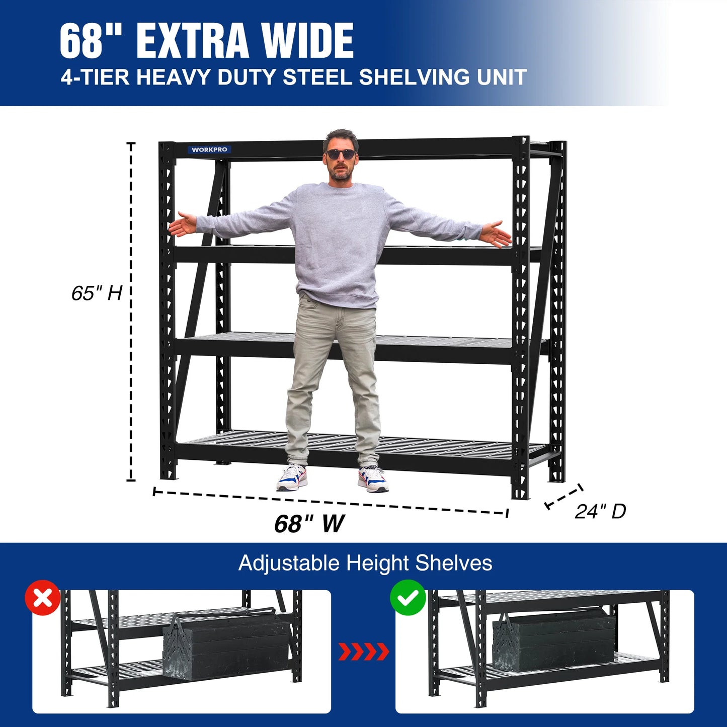 3/4/5-Tier Metal Storage Rack