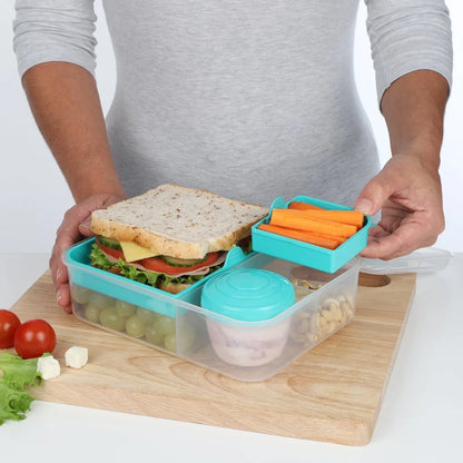 Lunch Box W / Yogurt Pot Microwave Safe Freezer Locking Clip
