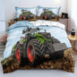 3D Printing Tractor Bedding Set Boys Tractors Duvet Cover Set with Pillowcase