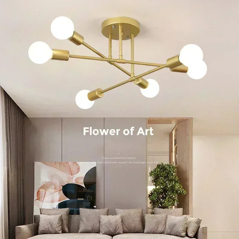 6-pack White Ceiling LED Ceiling Light, Modern Living Room