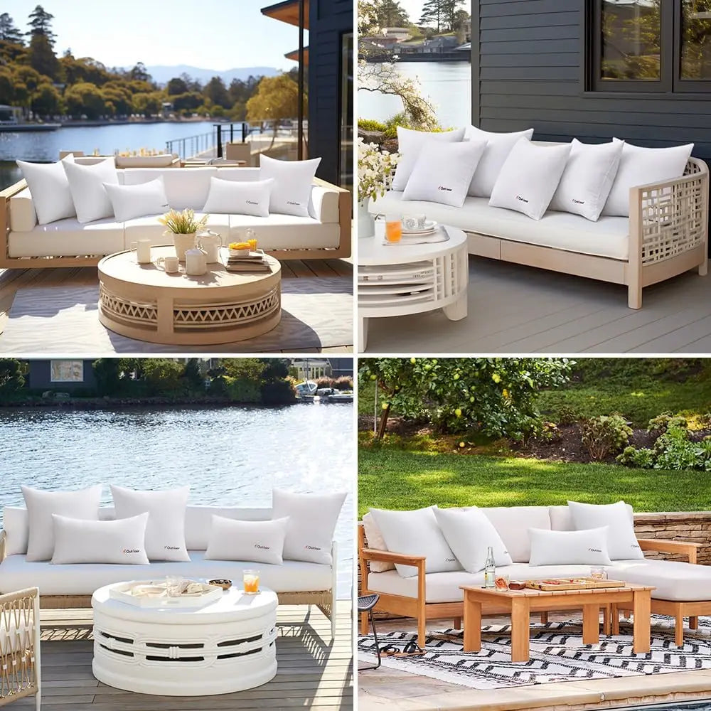 2-Pack Waterproof Outdoor Throw Pillow Inserts
