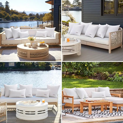 2-Pack Waterproof Outdoor Throw Pillow Inserts