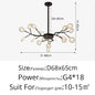 Branch Shape Firefly Ceiling Chandelier for House Baby Kid  Living Room Bedroom Decor G4 Led Lighting Indoor Hanging Lamp