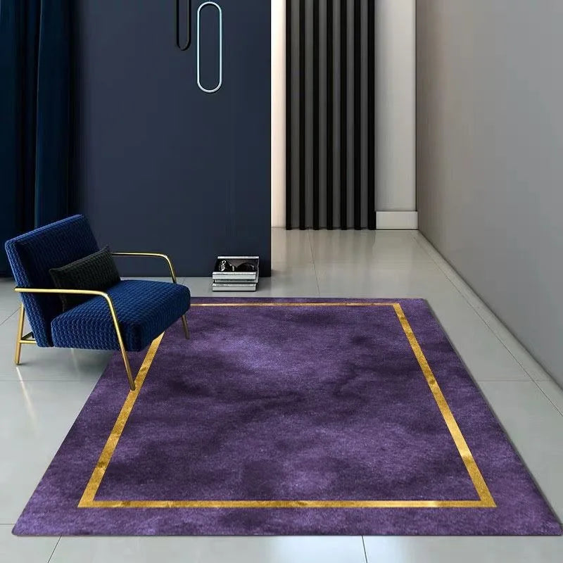 Premium Purple Minimalist Design Large Carpet Living Room