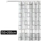Shower Curtain Liner PEVA Square Shower Liner Plastic Waterproof Shower Curtains with Holes Modern Bathroom Partition Curtain